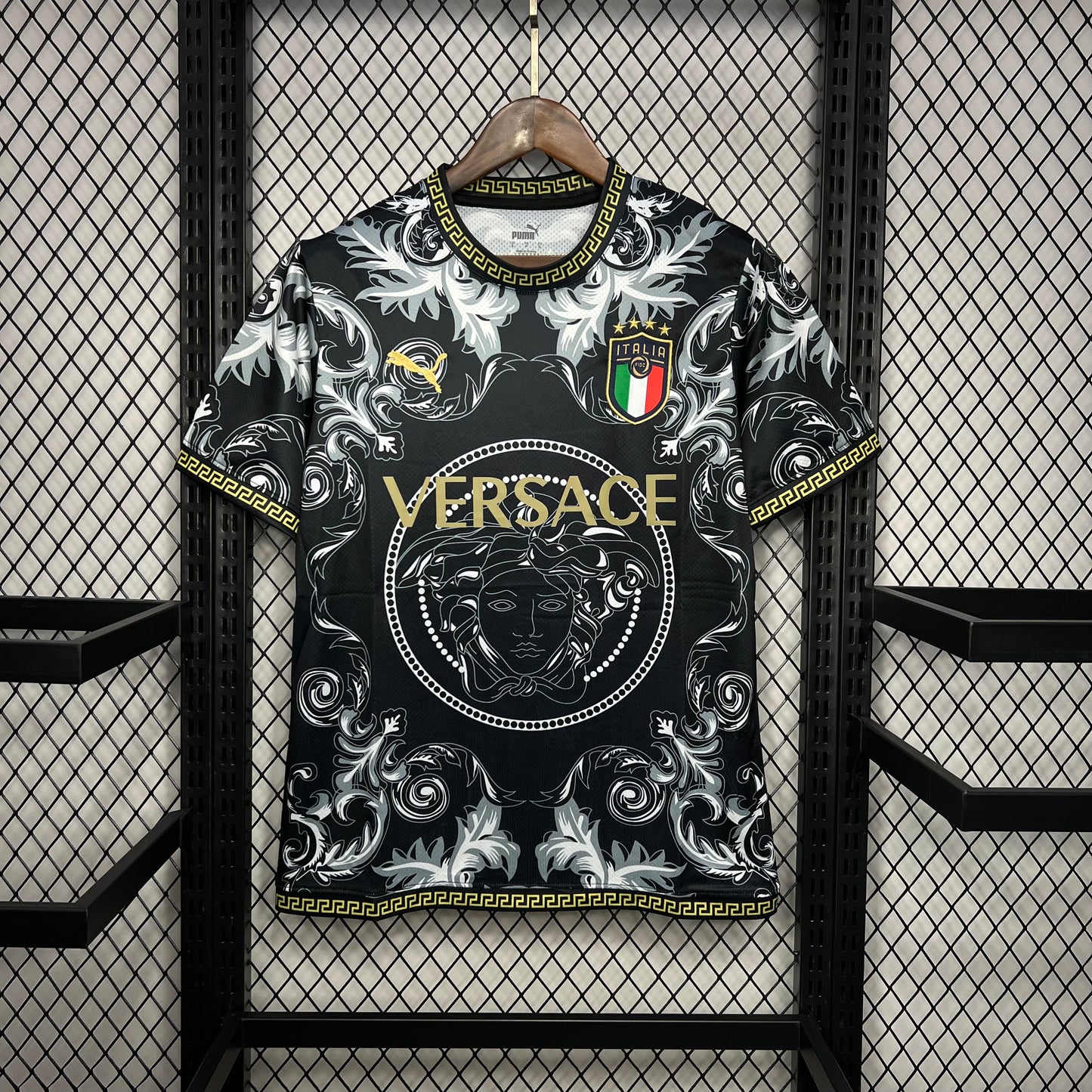 Italy 2023/24 Versace Co-Branded Edition Jersey Black