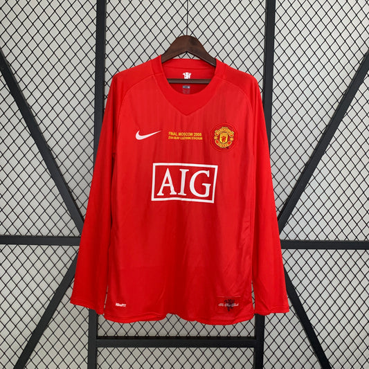 Retro long sleeve Manchester United 07/08 Champions League version home